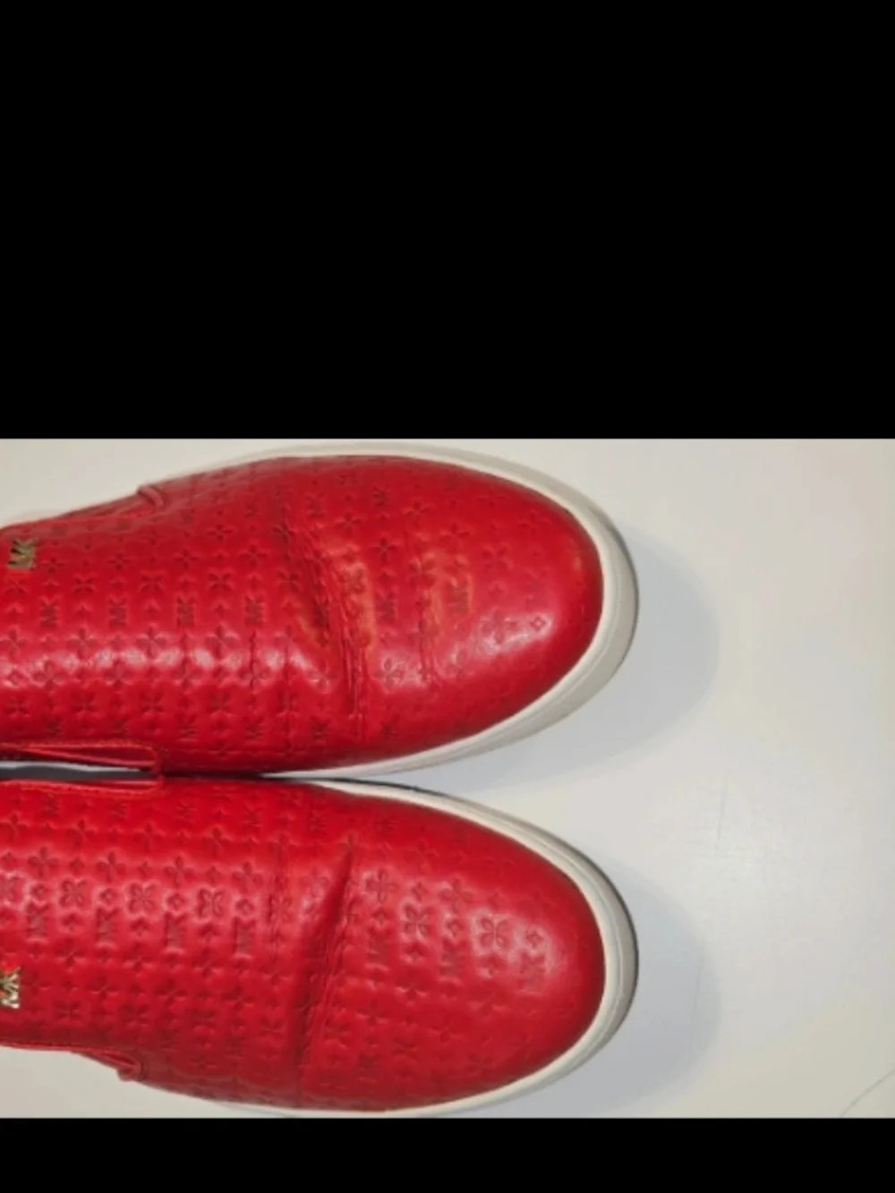 Michael Kors Red Quilted Slip-On Loafers